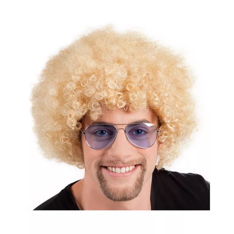 Paruka krátká kudrnatá blond