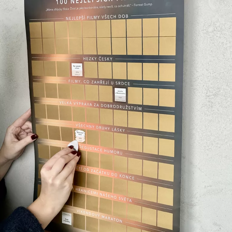 Stírací plakát - 100 tipů na nejlepší filmy