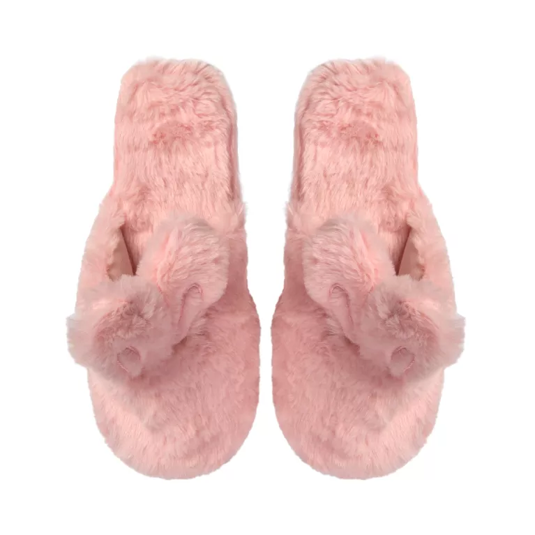 Růžové pantofle s oušky, vel. 40-41