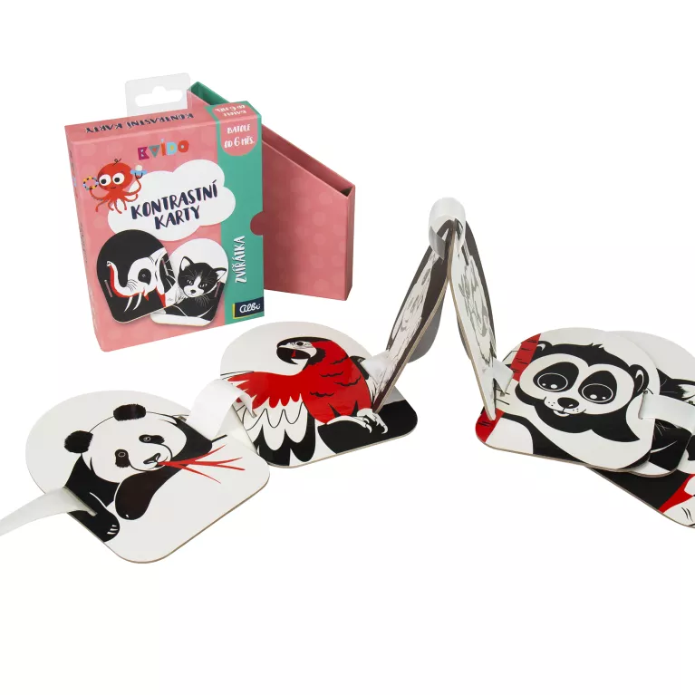 Kontrastní karty Zvířátka - Kvído