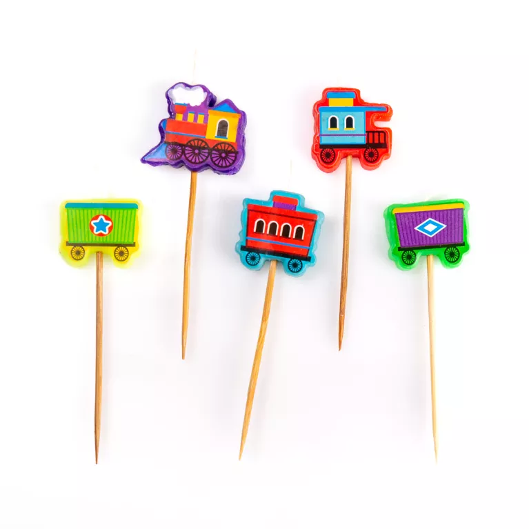 Sada dortových svíček - Vláčky