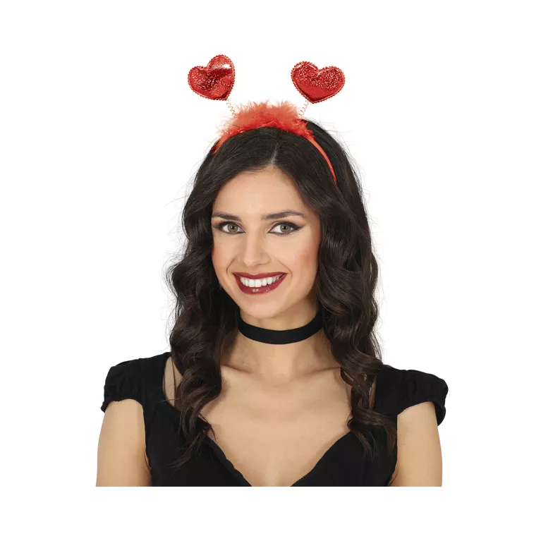 Čelenka Srdce červené