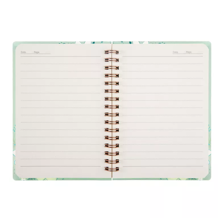 Zelený blok s květinami A6