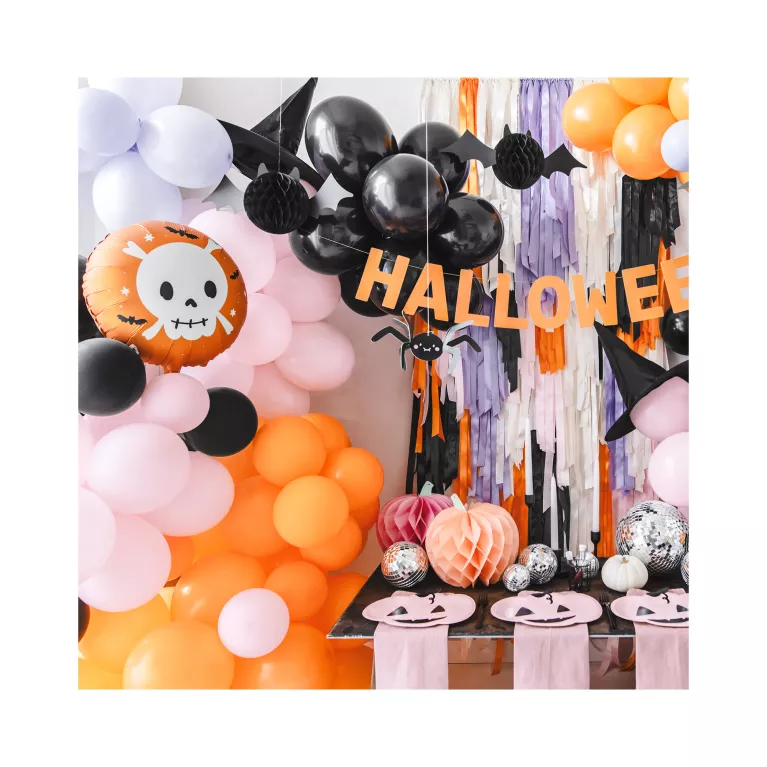 Balónek fóliový Lebka s netopýry