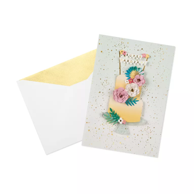 Luxusní narozeninové přání - Dort