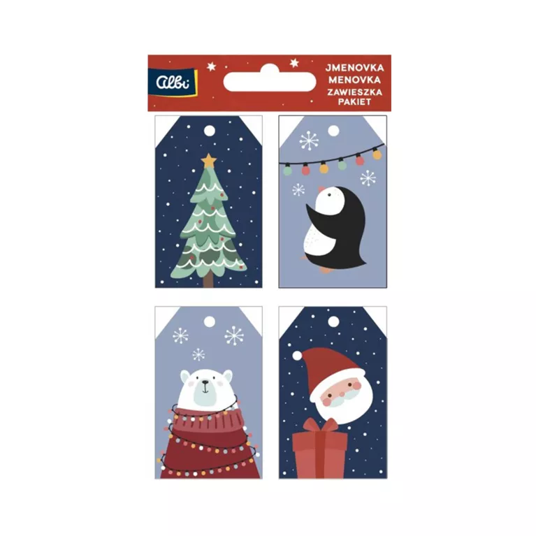 Dárková visačka 12 ks - Roztomilé Vánoce pro kluka