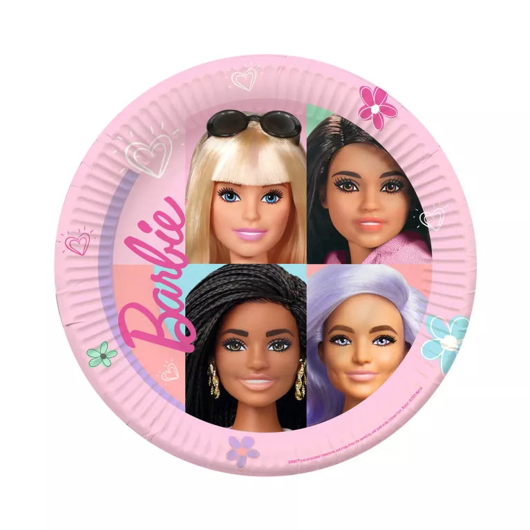Talíře Barbie 8 ks