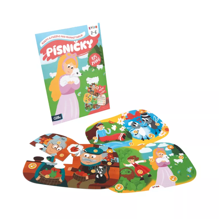 Karty a puzzle pro Mluvicí tablík - Písničky: Kvído