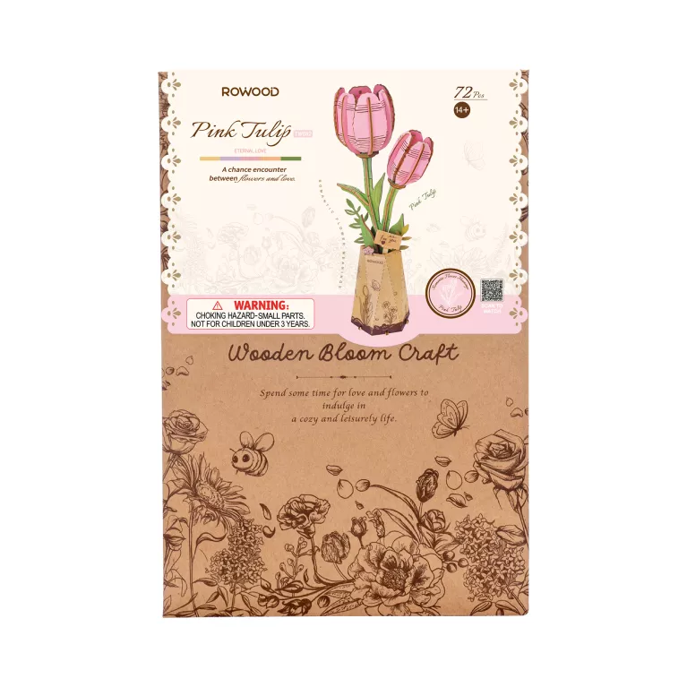 Dřevěná květina - Tulipán