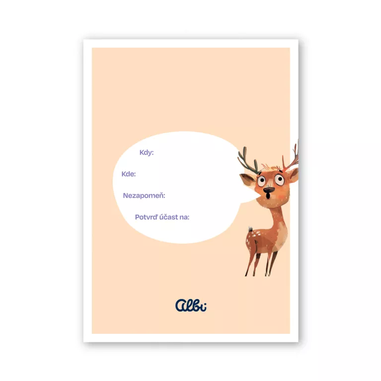 Pozvánky na oslavu Jsem z toho jelen 6 ks
