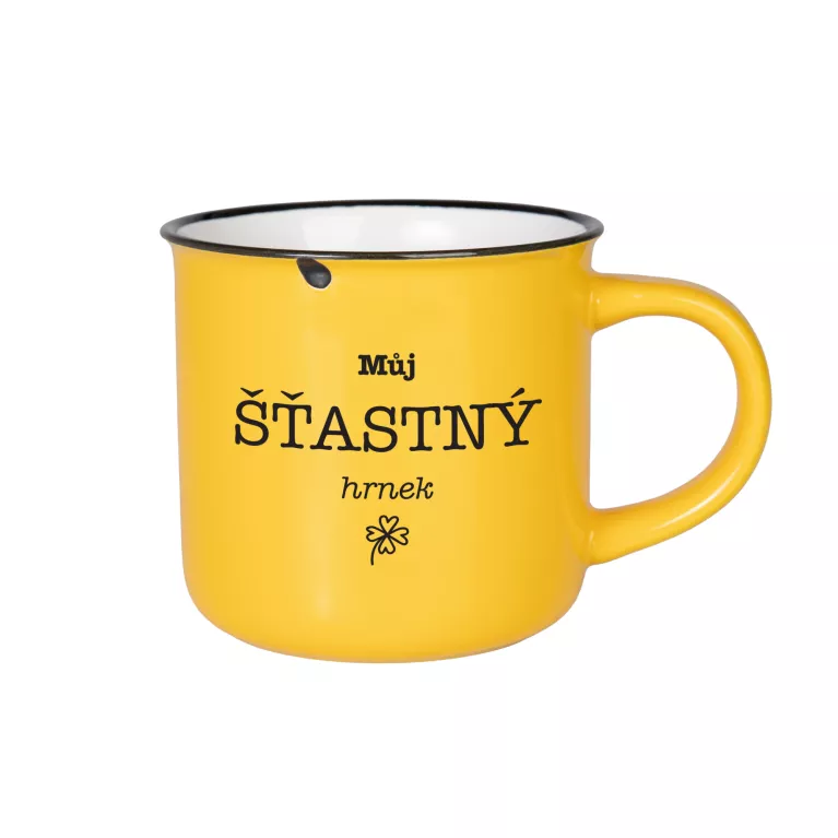 Kameninový plecháček - Můj šťastný hrnek