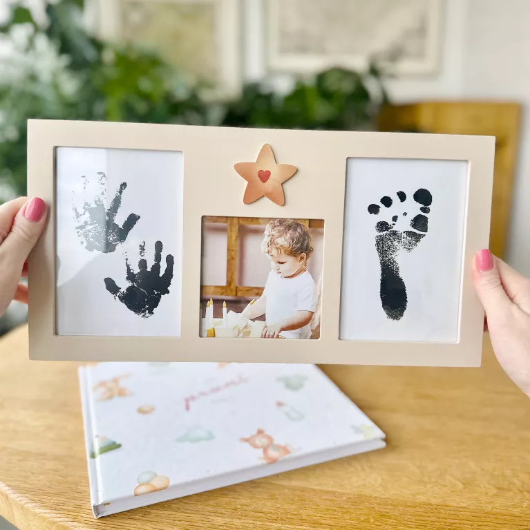 Dětský fotorámeček se sadou na otisky