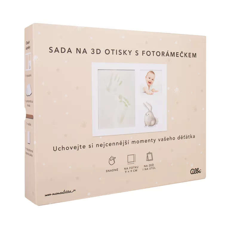Fotorámeček pro miminko se sadou na 3D otisky