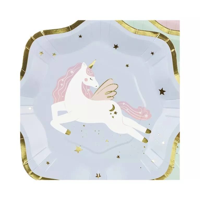 Talíře Jednorožec pastelové 6 ks