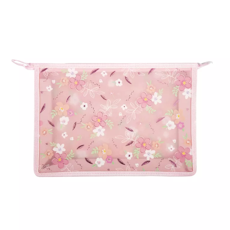 Pouzdro na dokumenty A4 - Růžové kytičky