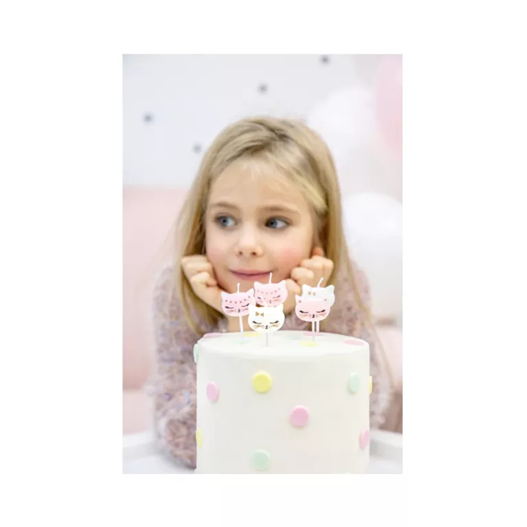 Sada dortových svíček Kočky 6 ks