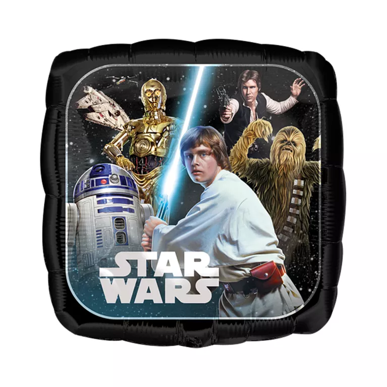 Balónek fóliový Star Wars čtverec