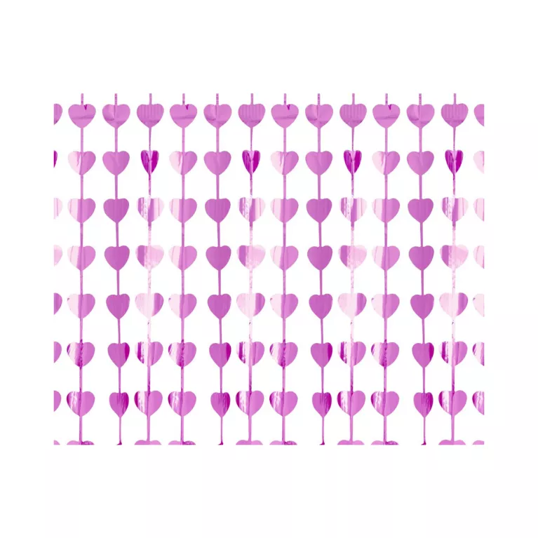 Závěs na dveře srdce růžové