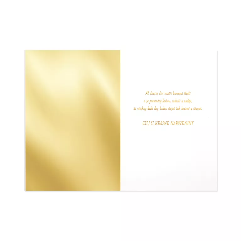 Luxusní narozeninové přání - Květinová rozeta