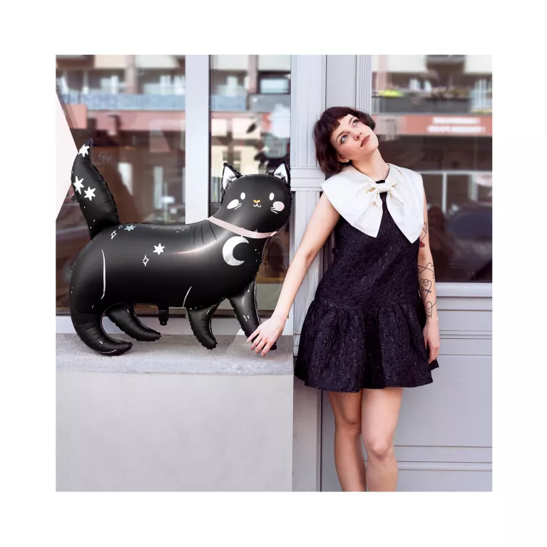 Balónek fóliový Černá kočka