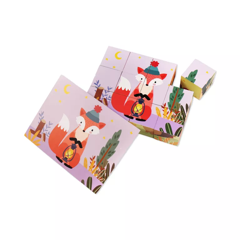 Dřevěné obrázkové kostky - Kvído