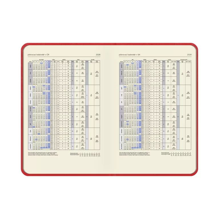 Červený manažerský diář