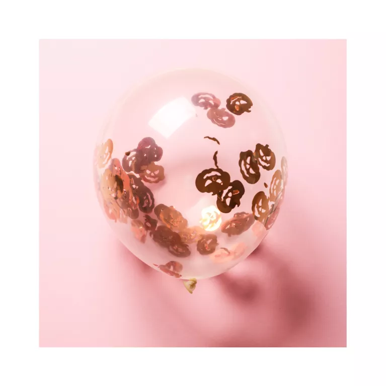 Balónky latexové s konfetami dýně 4 ks