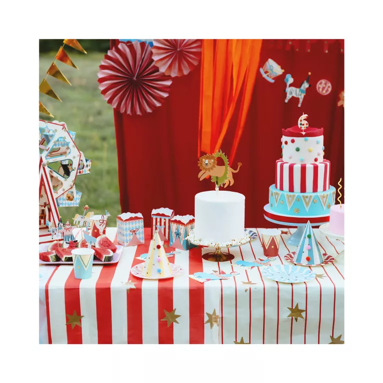 Talíře Cirkus pruhované 6 ks