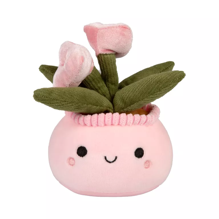 Malá plyšová květina - Růžové květy