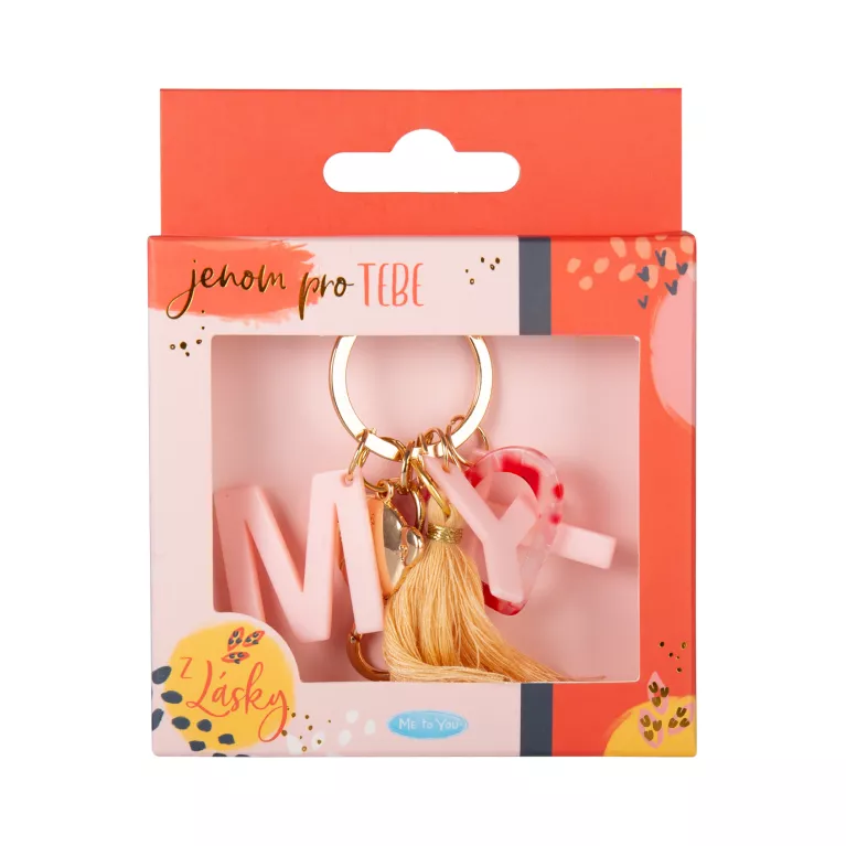 Klíčenka - Růžová písmena