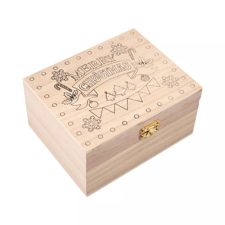 DIY Vánoční dřevěná šperkovnice