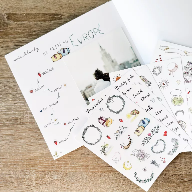 Samolepky pro svatební vzpomínky