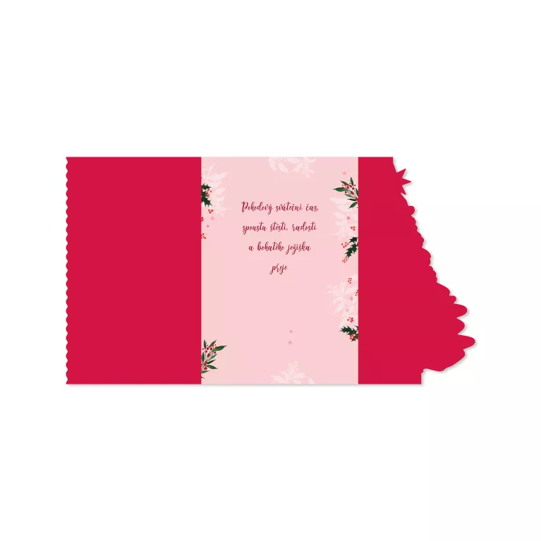 Odklápěcí vánoční přání - Ozdobený stromeček