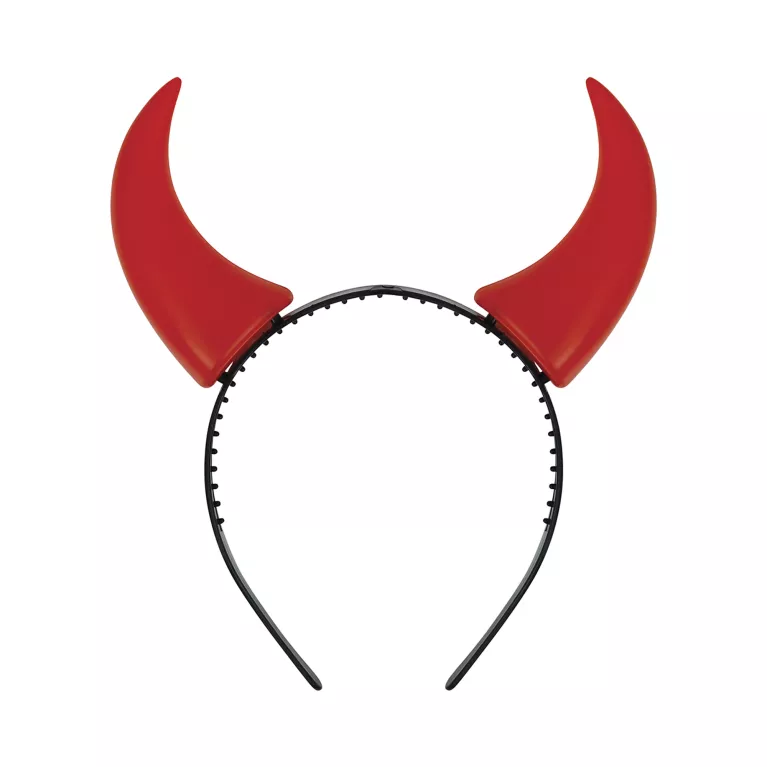 Čelenka s červenými rohy