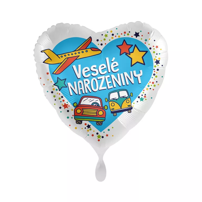 Balónek fóliový Veselé narozeniny doprava