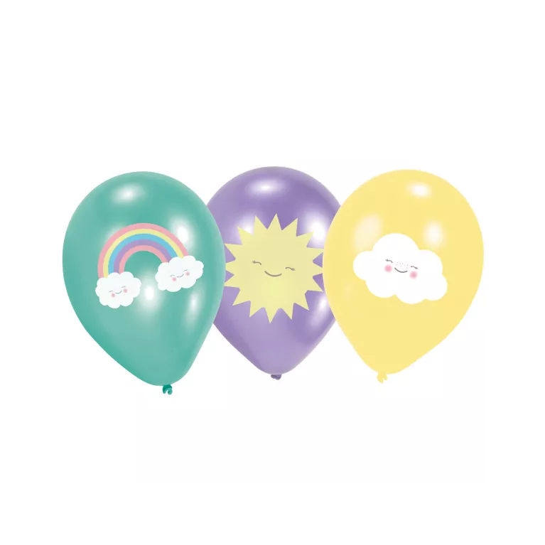 Párty Set Duha a mráčky 61 ks