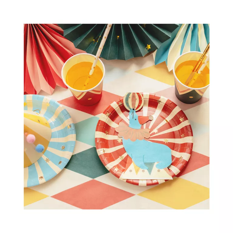 Talíře Cirkus pruhované 6 ks