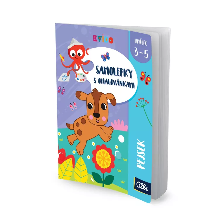 Samolepky s omalovánkami - Pejsek