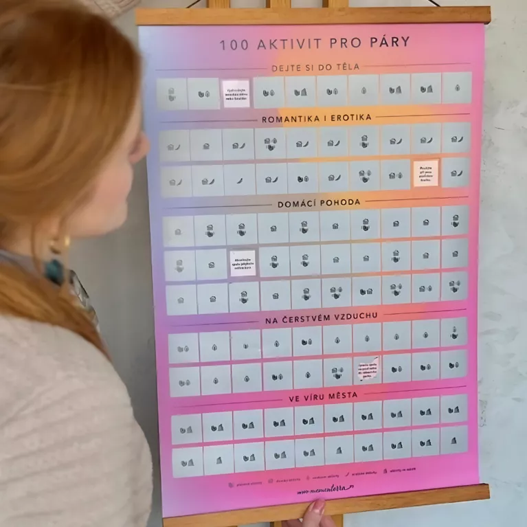 Stírací plakát - 100 aktivit pro páry