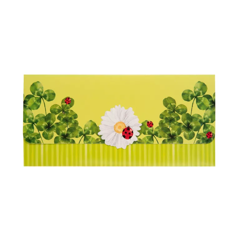 Magnetická kapsa na peníze - Čtyřlístky