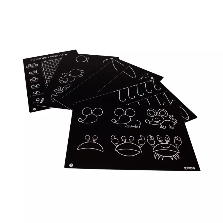 Průhledná LCD tabulka se šablonami - Kvído