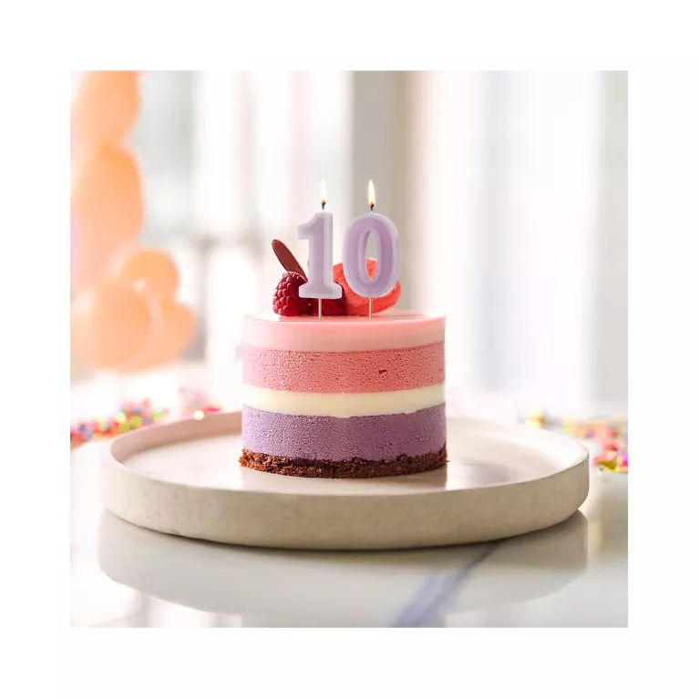 Svíčky dortové fialová čísla 0-9