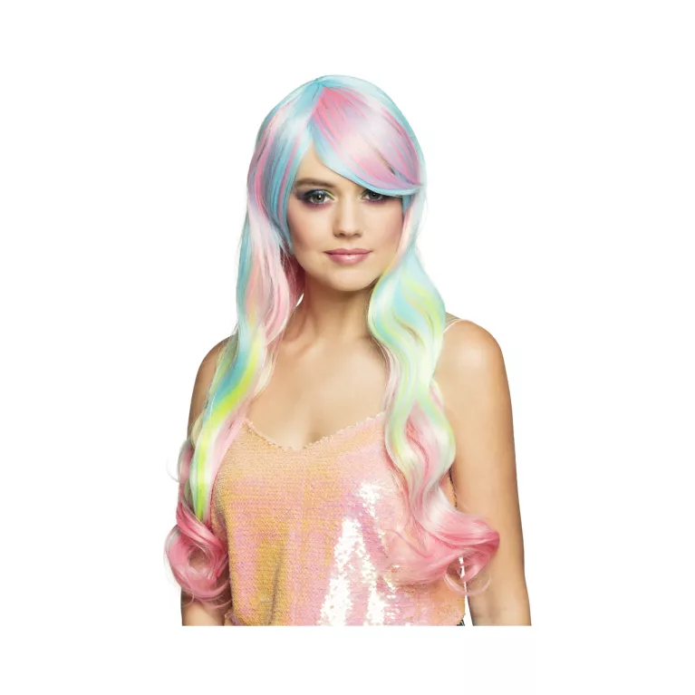 Paruka dlouhá duhová