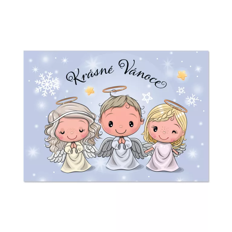 Svítící hrací přání - Andílek