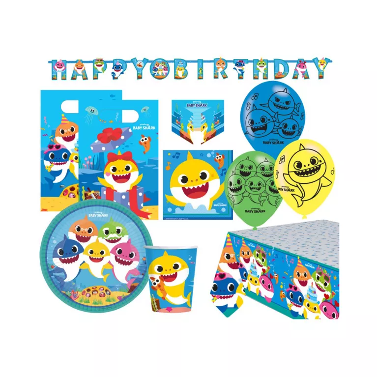 Párty Set Baby Shark 56 ks