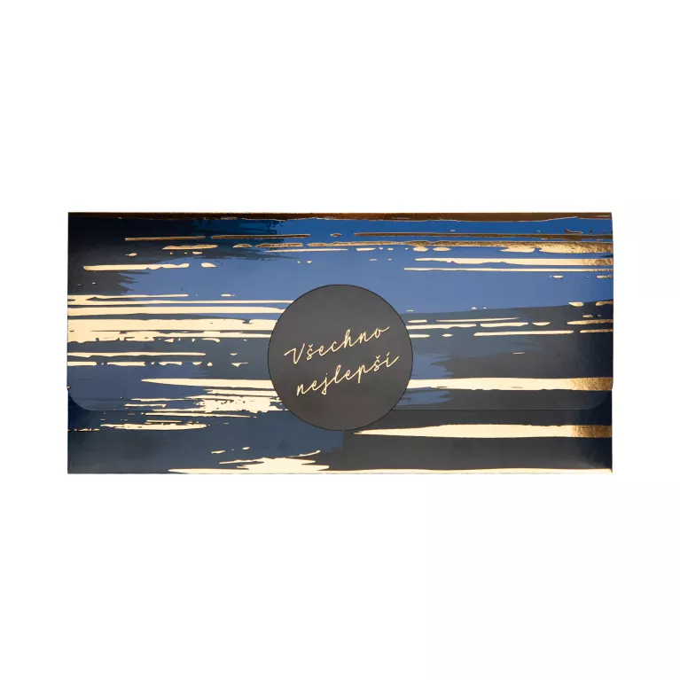 Magnetická kapsa na peníze - Zlato-modrý motiv