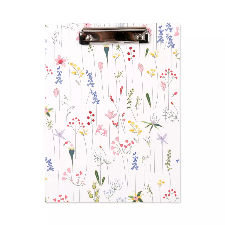 Desky s klipem A4 - Luční květy