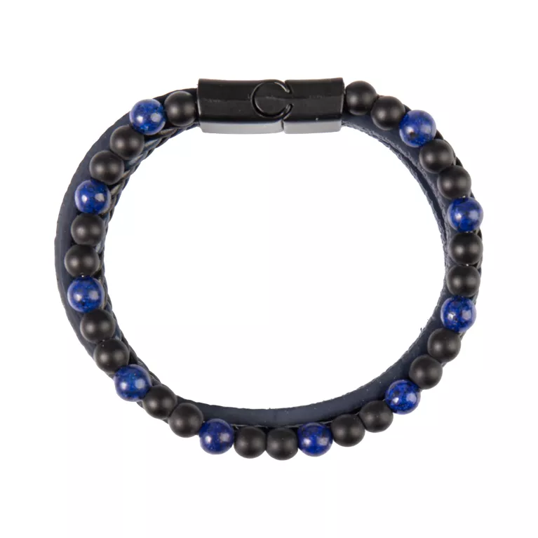 Pánský náramek - Modré korálky