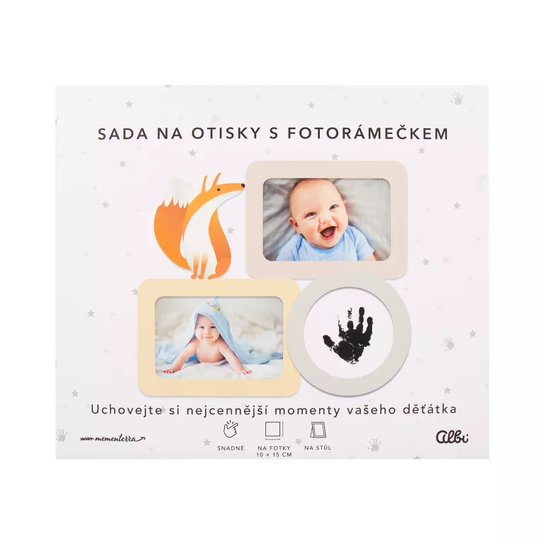 Fotorámeček pro miminko se sadou na otisky