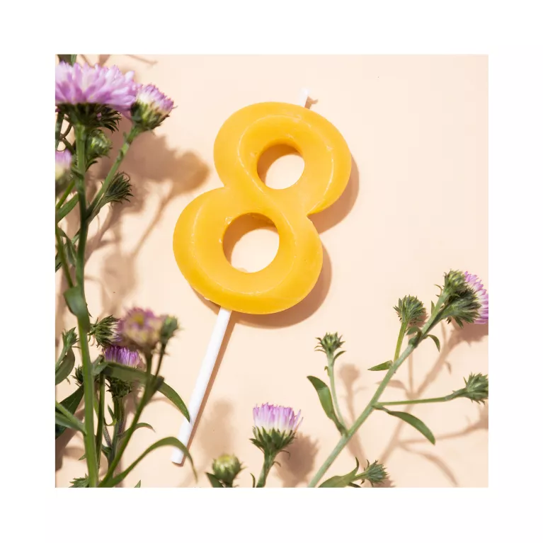 Svíčky dortové z včelího vosku čísla